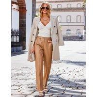 Leather Look Wide Leg Trousers