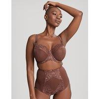 Panache Envy Mesh & Lace Full Briefs Brown
