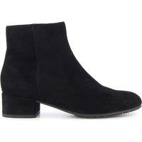 Dune London Wide Fit Suede Block Heel Ankle Boots Black