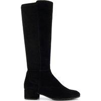 Wide Fit Suede Block Heel Knee High Boots