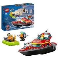 LEGO City Fire Rescue Boat Toy Building Set 60373 (5+ Yrs)