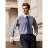 Hawes & Curtis Slim Fit Non Iron Pure Cotton Check Shirt Navy Mix