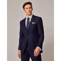 Hawes & Curtis Slim Fit Pure Wool Twill Suit Jacket Dark Blue