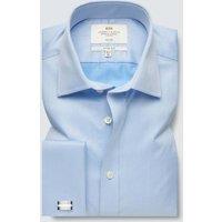 Hawes & Curtis Fitted Slim Non Iron Pure Cotton Twill Shirt Blue