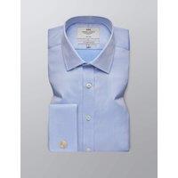 Hawes & Curtis Slim Fit Non Iron Pure Cotton Twill Shirt Blue