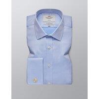Hawes & Curtis Slim Fit Non Iron Pure Cotton Twill Shirt Blue