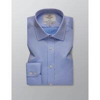 Hawes & Curtis Slim Fit Non Iron Pure Cotton Twill Shirt Blue