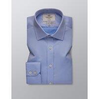 Hawes & Curtis Slim Fit Non Iron Pure Cotton Twill Shirt Blue