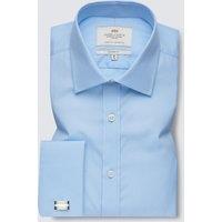 Hawes & Curtis Classic Fit Easy Iron Pure Cotton Shirt Blue