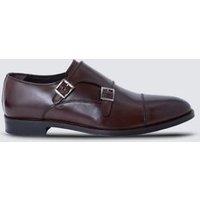 Wide Fit Leather Double Monk Strap Shoes