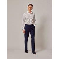 Hawes & Curtis Slim Fit Pure Wool Trousers Dark Blue