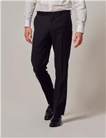 Slim Fit Pure Wool Tuxedo Trousers