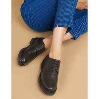 Leather Lace Up Flatform Brogues