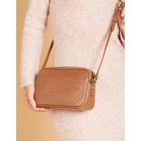Leather Croc Effect Cross Body Bag