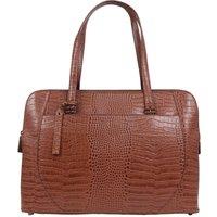 Leather Croc Effect Tote Bag