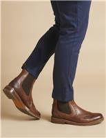 Leather Pull-On Chelsea Boots