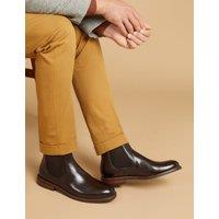 Leather Slip-On Chelsea Boots