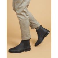 Leather Pull On Chelsea Boots