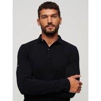 Slim Fit Pure Cotton Long Sleeve Polo Shirt