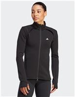 Adidas Training Zip Up Funnel Neck Sports Jacket Black