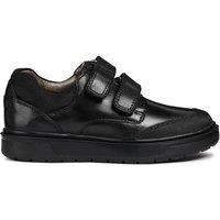 Kids Leather Riptape School Shoes (10 Small-2 Large)
