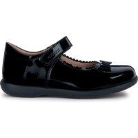 Kids Patent Leather Riptape School Shoes (8 Smal-12 Small)