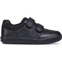 Kids Leather Riptape School Shoes (10 Small-7 Large)