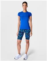 Sweaty Betty Athlete Seamless Fitted T-Shirt Bright Blue