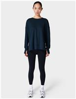 After Class Cotton Blend Longline Sweat-shirt