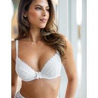Pour Moi Rebel Wired Plunge Bra (B-F) White