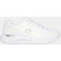 Skechers Leather Arch Fit 2.0 Star Bound Lace Up Trainers White