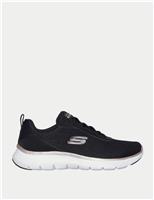 Skechers Flex Appeal 5.0 Lace Up Trainers Black Mix