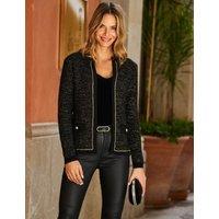 Knitted Metallic Edge to Edge Cardigan