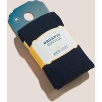White Stuff 60 Denier Cotton Rich Opaque Tights Navy
