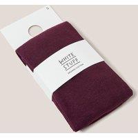 White Stuff 60 Denier Cotton Rich Opaque Tights Purple