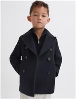 Wool Blend Double Breasted Jacket (4-14 Yrs)