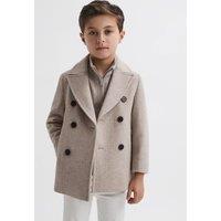 Wool Blend Double Breasted Jacket (4-14 Yrs)
