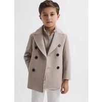 Wool Blend Double Breasted Jacket (4-14 Yrs)