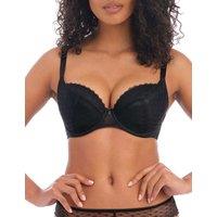 Freya Signature Lace Wired Plunge Bra D-G Black