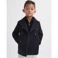 Wool Blend Double Breasted Jacket (4-14 Yrs)