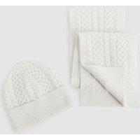 Kids Cable Knit Hat and Scarf Set (3-10 Yrs)