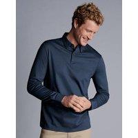 Pure Cotton Jersey Long Sleeve Polo Shirt