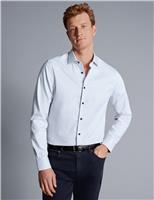 Charles Tyrwhitt Slim Fit Non Iron Pure Cotton Textured Shirt White