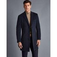 Charles Tyrwhitt Pure Wool Overcoat Blue