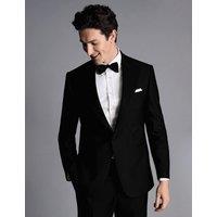 Charles Tyrwhitt Slim Fit Pure Wool Tuxedo Jacket Black