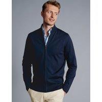 Pure Extra Fine Merino Wool Zip Up Cardigan