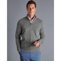 Pure Cashmere Half Zip Jumper