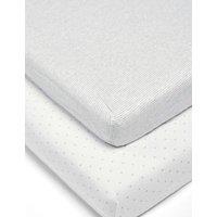 2pk Welcome to the World Cotbed Fitted Sheets