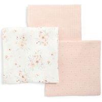 3pk Floral Large Muslin Cloths