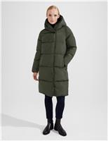 HOBBS Hooded Puffer Coat Green